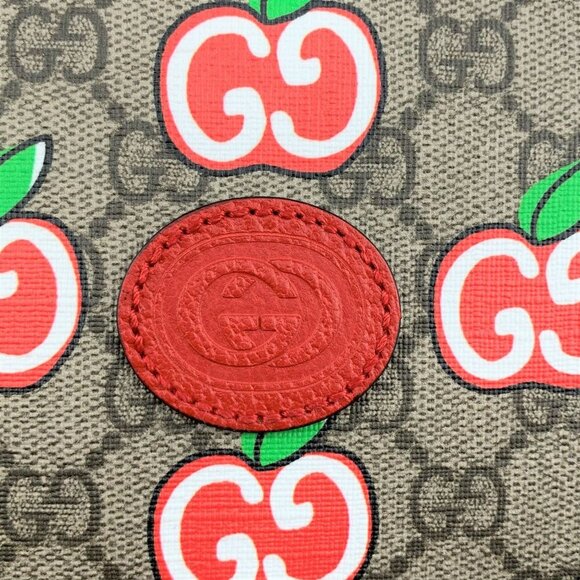 NIB Gucci GG Supreme & Red Leather Apple Shoulder Bag - Picture 8 of 15